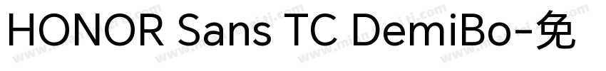 HONOR Sans TC DemiBo字体转换